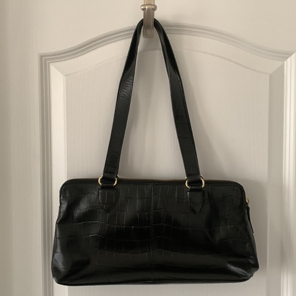 BANANA REPUBLIC Factory Leather Croc Print Shoulder Bag - Picture 4 of 16